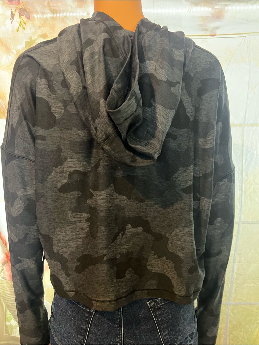 Yogalicious Black Camo Cropped Hoodie - Picture 2 of 5
